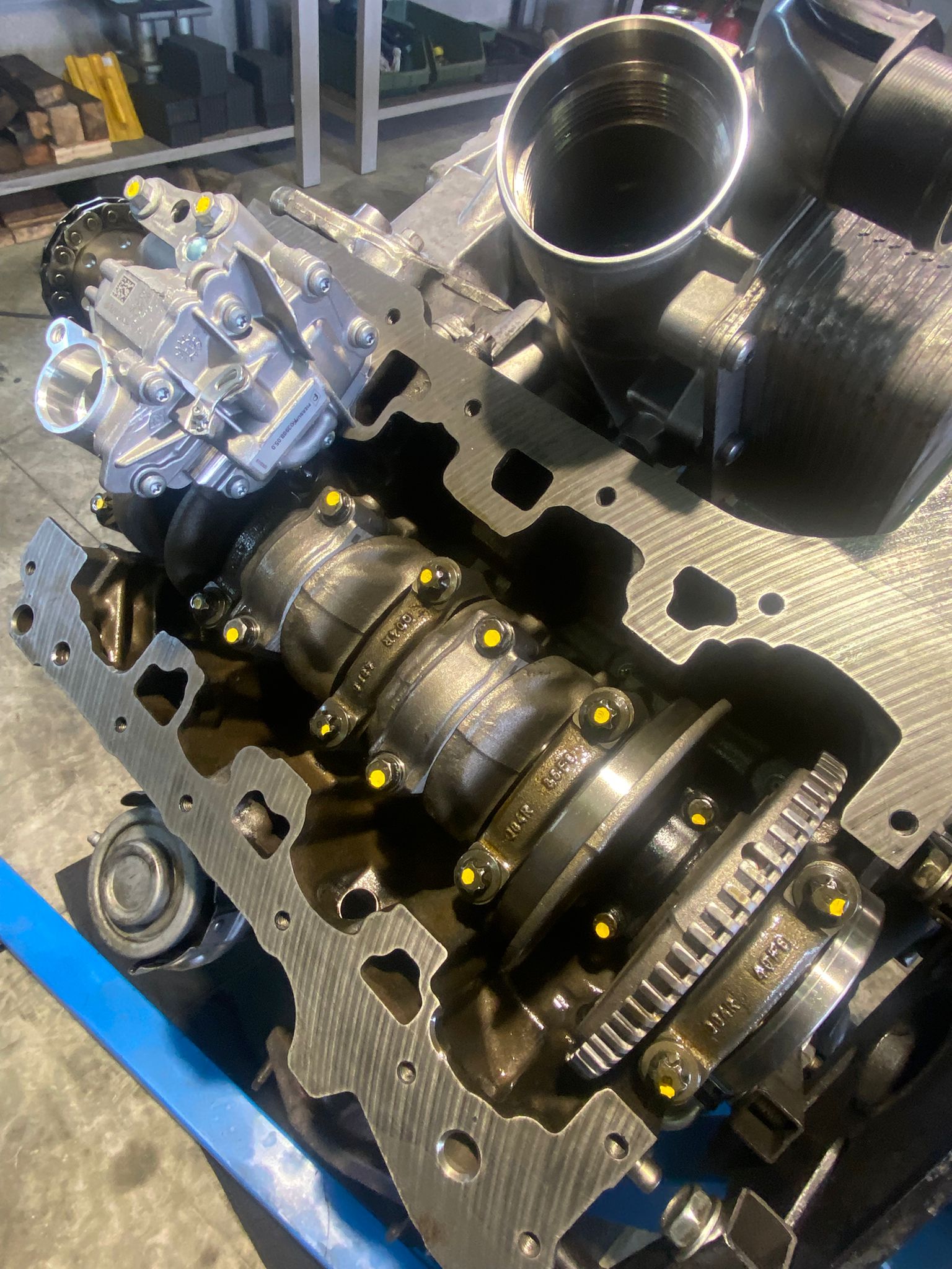 basamento albero motore pompa olio