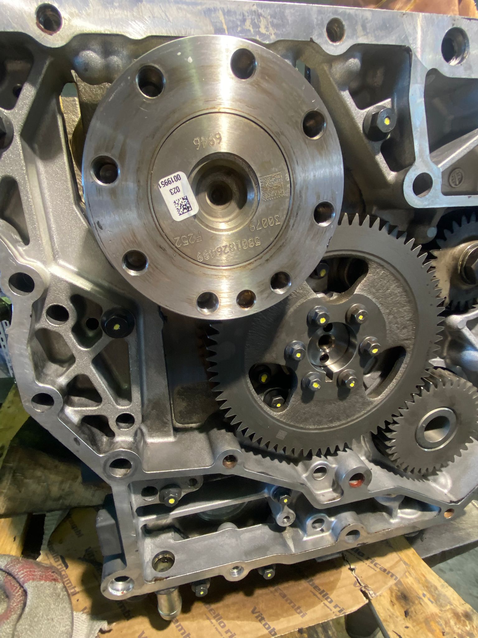 dettaglio motore flangia albero ingranaggi